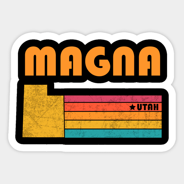 Magna Utah Vintage Distressed Souvenir Sticker by NickDezArts